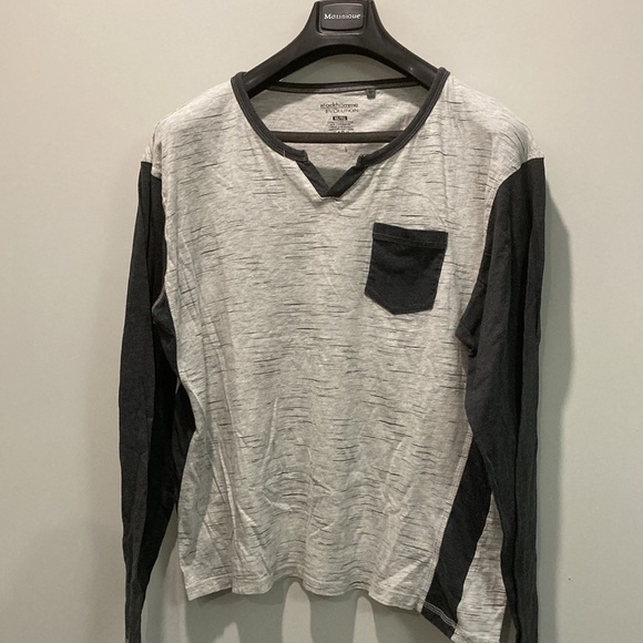 STOCKHOMME Evolution Grey Long Sleeve T-shirt with chest pocket XL - Picture 2 of 9